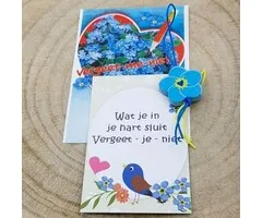 Vergeet mij niet bloemzaadjes in organzazakje