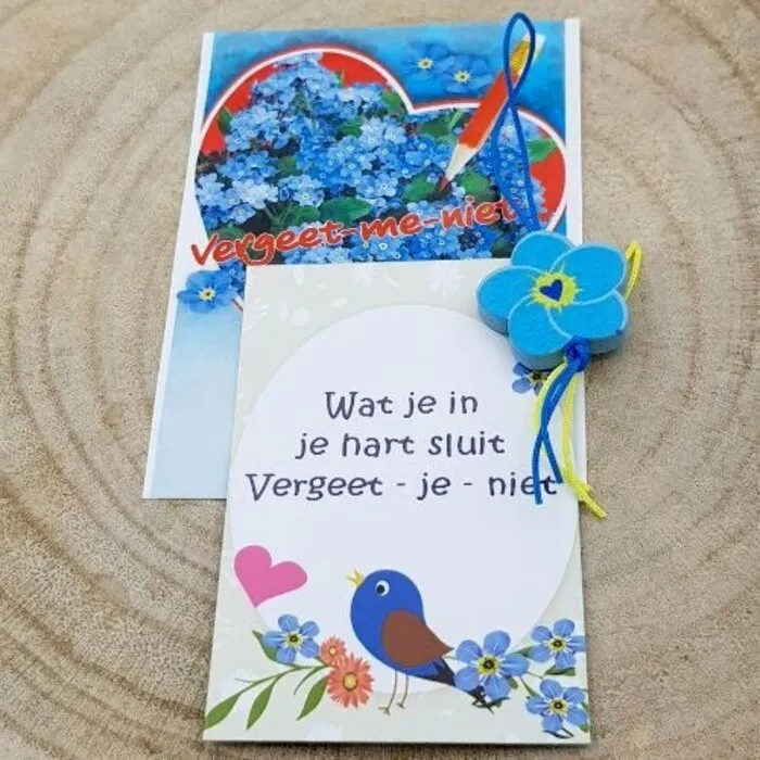 Vergeet mij niet bloemzaadjes in organzazakje