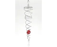 Spiraal wind spinner met rode bol