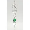 Spiraal wind spinner met groene bol