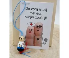 Kaartje zorg met dokter/verpleger