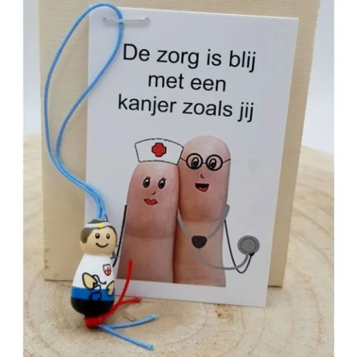 Kaartje zorg met dokter/verpleger