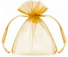 Organza Zakje goudkleurig 17 x 23 cm