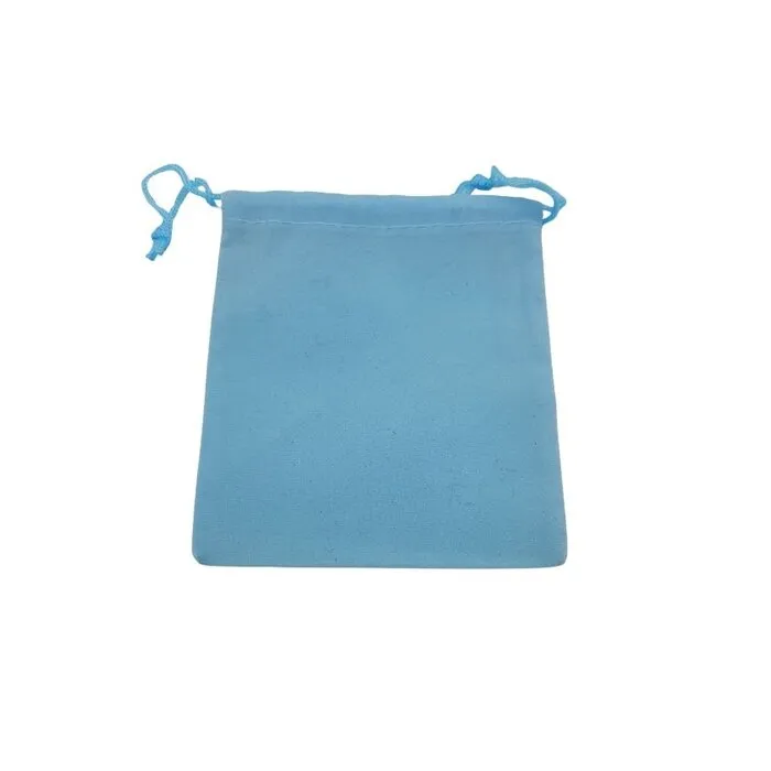 Velours zakje blauw 10 cm