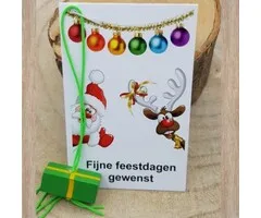 Kerstkaartje met een cadeautje