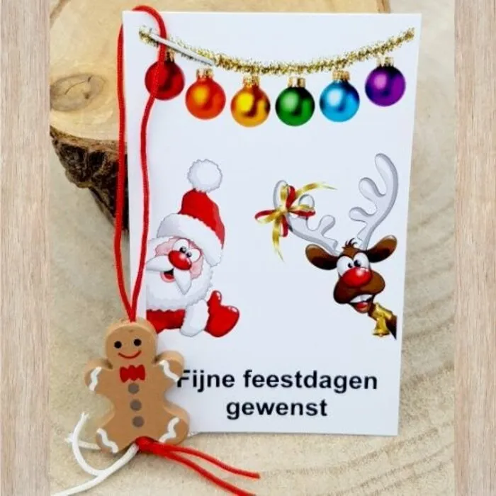 Peperkoek mannetje op kaartje