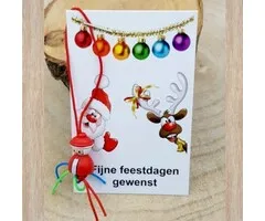 Kerstkaartje met een kerstman