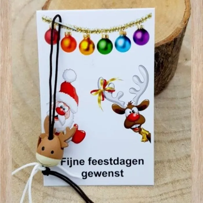 Kerstkaartje met een rendier