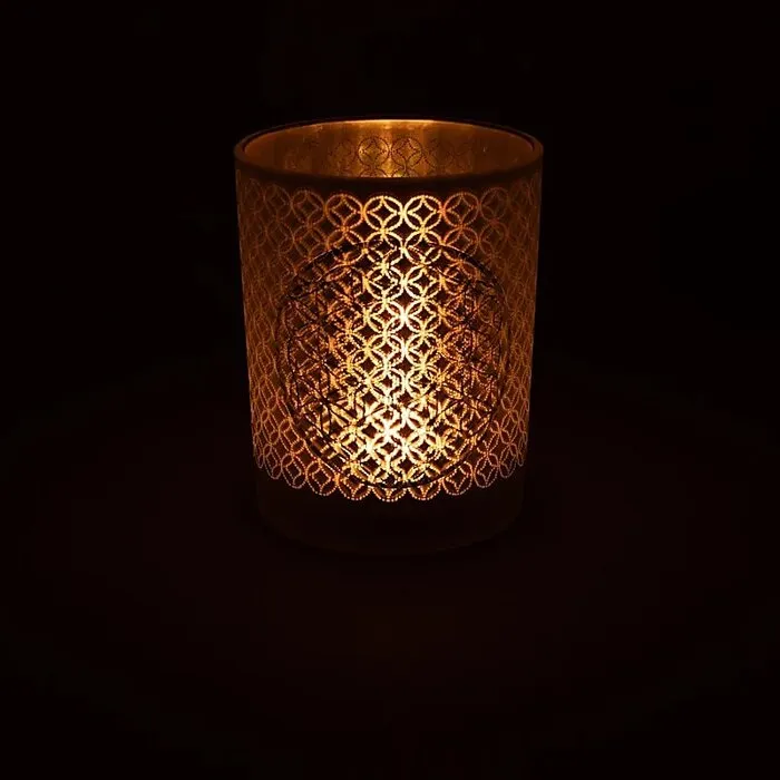 Sfeerlicht matglas/metallic Bloem des Levens klein