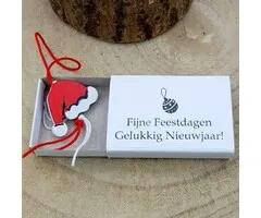 Wensdoosje Fijne Feestdagen - Kerstmuts