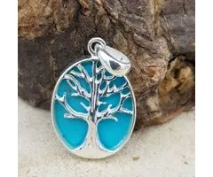 Levensboom met turkoois achtergrond