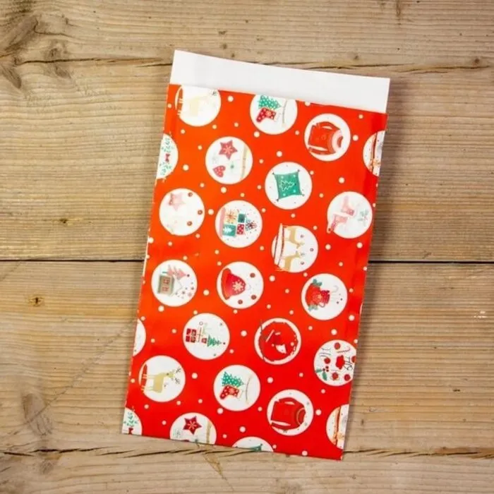 Kerst cadeauzakjes 10 stuks 17 x 25 cm