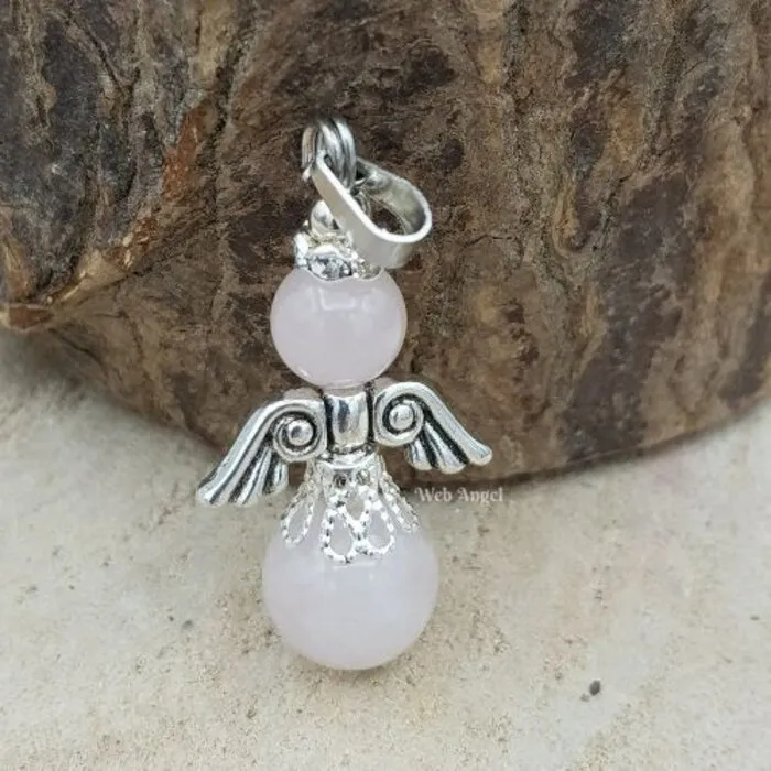 Engelhanger van rozenkwarts