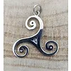 Zilver hanger Triskel groot