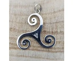 Zilver hanger Triskel groot