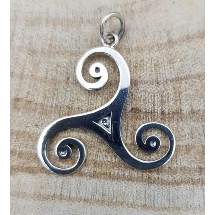 Zilver hanger Triskel groot