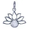 Zilver hanger Lotus met maansteen