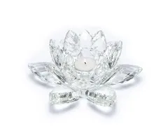 Lotus kaarshouder kristal - 20 cm