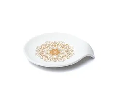 Theezakjeshouder Mandala wit 2 stuks