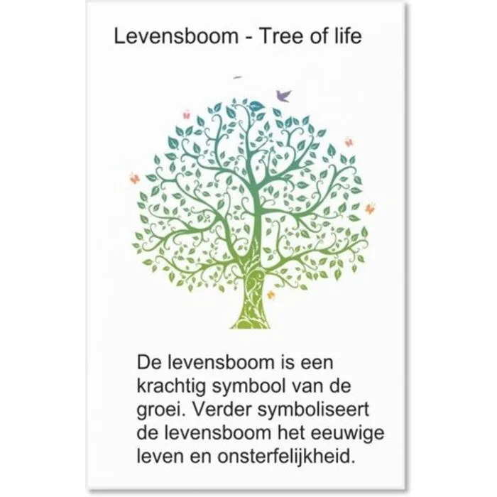 Levensboom hanger hout met kaartje