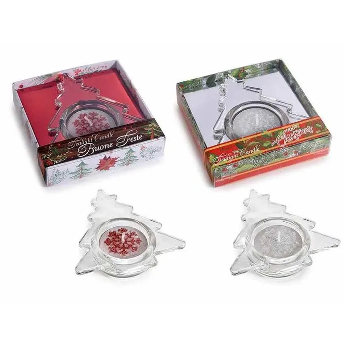 Theelichthouder kerstboom in gift box