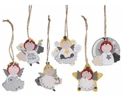 Kerst engeltjes 6 stuks