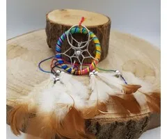 Sleutelhanger dromenvanger regenboog met kaartje