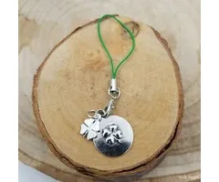 Klavertje Vier Gelukshanger Metaal Rond met kaartje