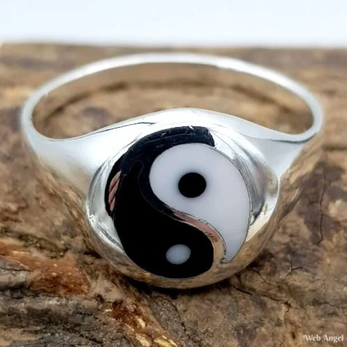 Ring Yin Yang - Maat 9,5  - Sterling zilver