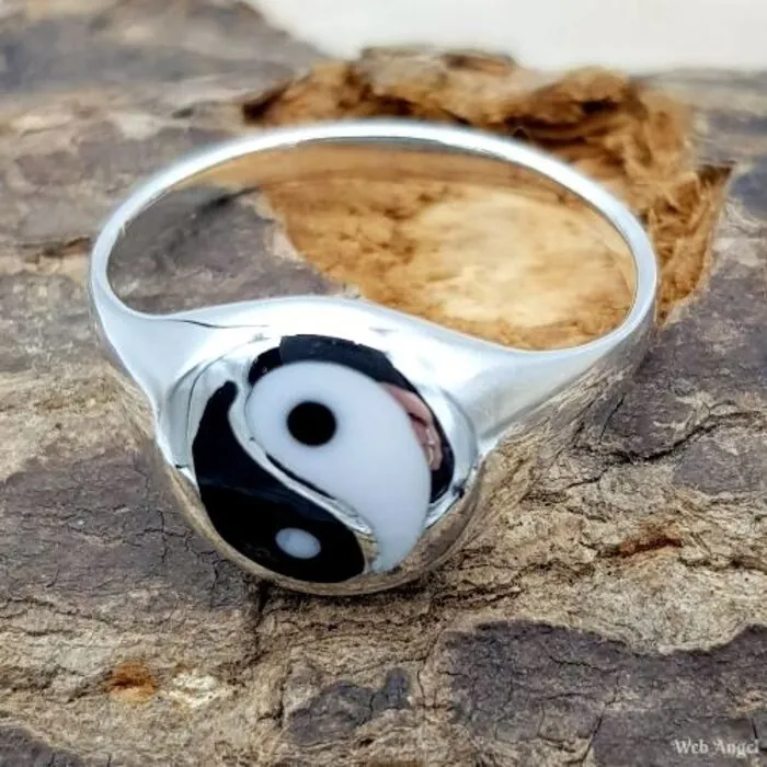 Ring Yin Yang - Maat 9,5  - Sterling zilver