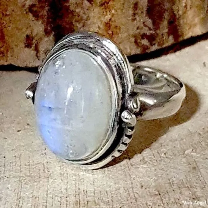 Ring Maansteen Maat 7 - Sterling Zilver