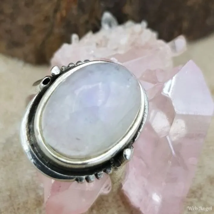 Ring Maansteen Maat 7 - Sterling Zilver