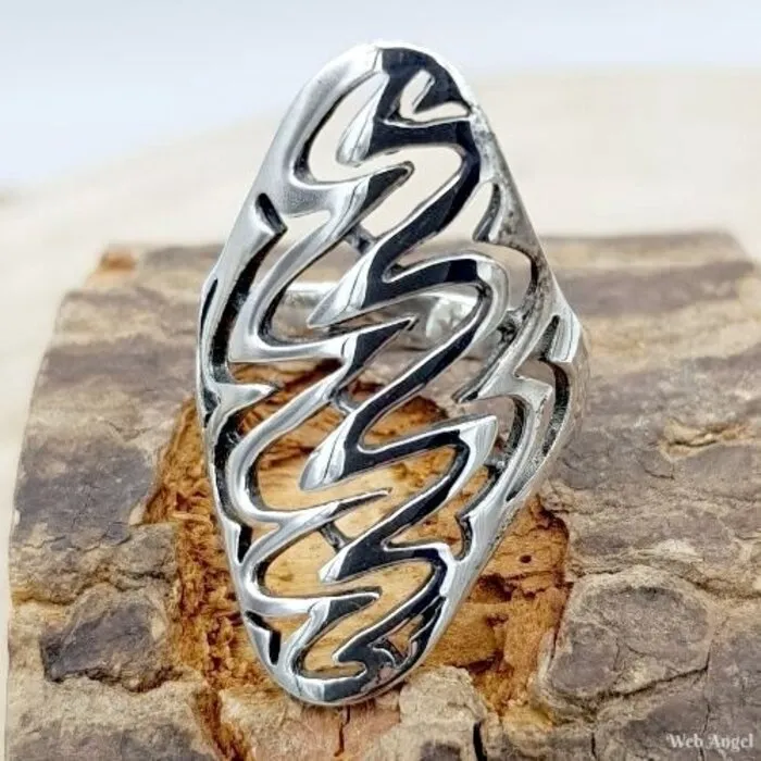 Ring Wave- Maat 8,5 - Sterling Zilver
