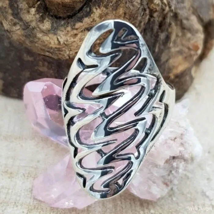 Ring Wave- Maat 6 - Sterling Zilver