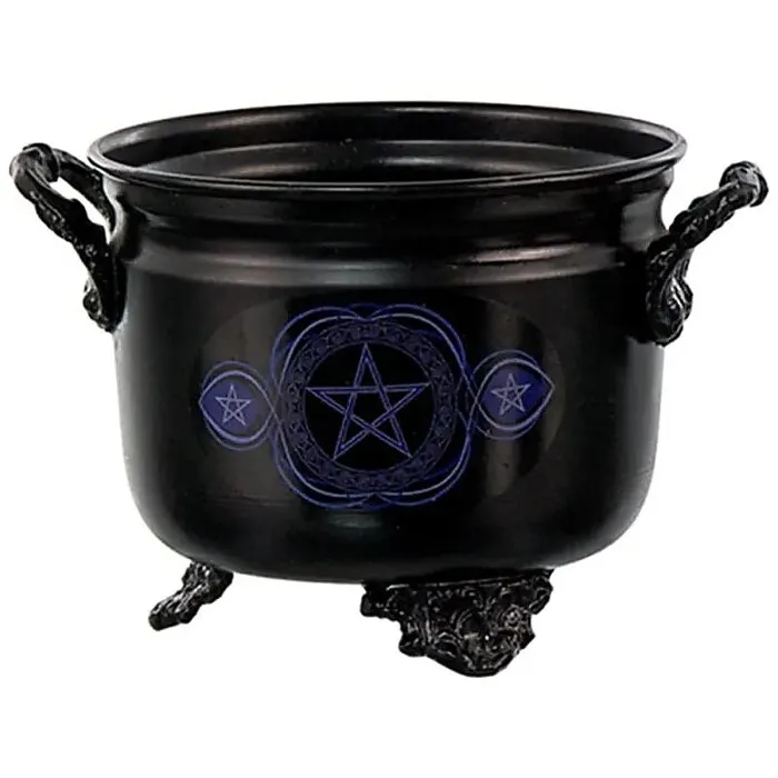 Cauldron (heksenketel) blauw pentagram