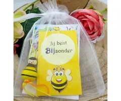 Bijen cadeau - Jij bent bijzonder - in organzazakje