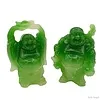 Chinese Boeddha's Jadegroen 6 cm - set van 2