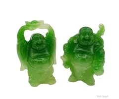 Chinese Boeddha's Jadegroen 6 cm - set van 2