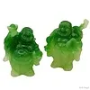 Chinese Boeddha's Jadegroen 6 cm -  set van 2