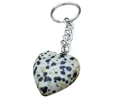 Edelsteen Sleutelhanger Jaspis Dalmtiër - 3 cm