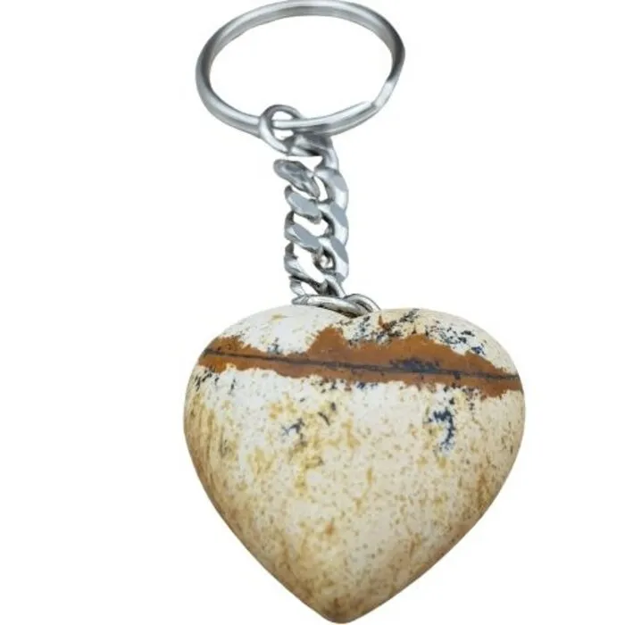 Edelsteen Sleutelhanger Jaspis Landschap - 3 cm