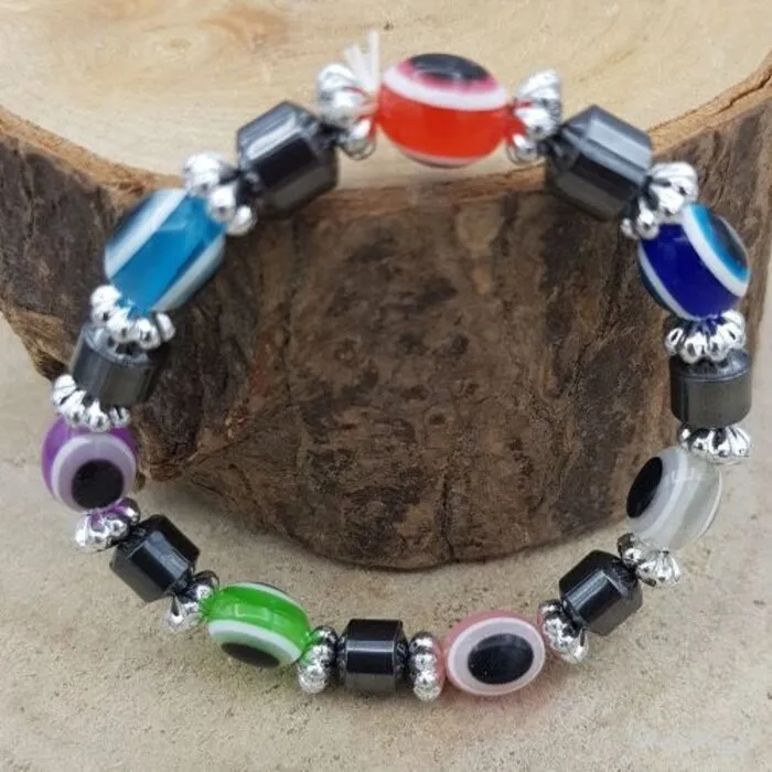 Boze oog armband gekleurd