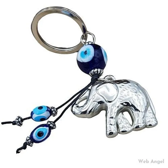 Sleutelhanger olifant blauwe oog