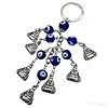 Blauwe boze oog sleutelhanger boeddha
