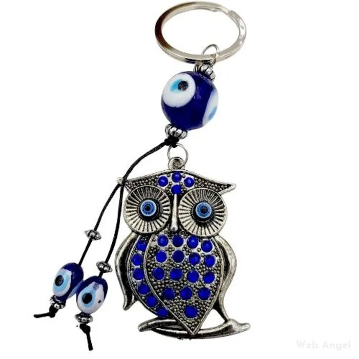 Boze oog sleutelhanger uil