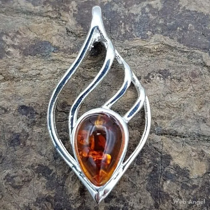 Barnsteen Hanger Sterling Zilver