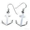 Oorbel anker en kruis zilver