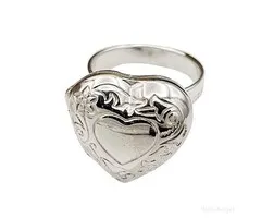 Ring met hart medaillon - Maat 6