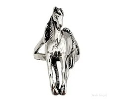 Ring met paard zilver