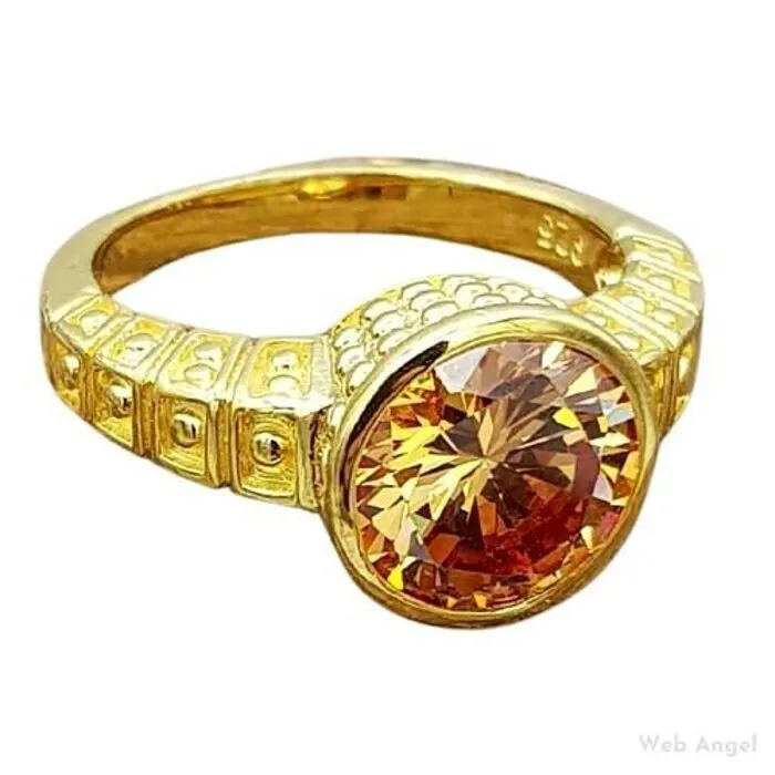 Ring zilver goudkleurig - Maat 9